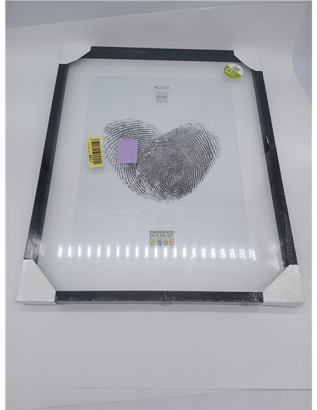 Deknudt Frames Marco de Fotos con Profundidad Madera, Madera, Negro, 40 x 50 cm