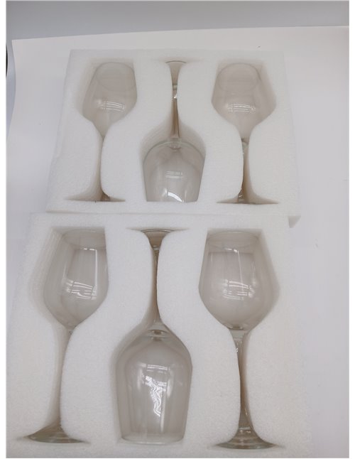 Amazon Basics Copas de Vino Blanco con Tallo, Juego de 6 Piezas, 341ml, Aptas para Lavavajillas