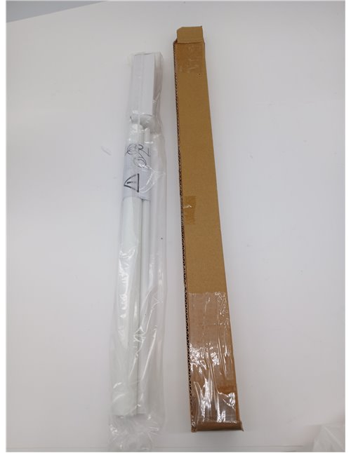 Deco Company Estor Enrollable Opaco Con Pinzas Uni - Instalación Sin Taladrar, Translúcido, Para Ventanas - Blanco, 45 x 150 cm 