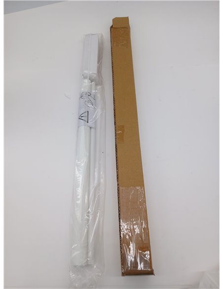 Deco Company Estor Enrollable Opaco Con Pinzas Uni - Instalación Sin Taladrar, Translúcido, Para Ventanas - Blanco, 45 x 150 cm 