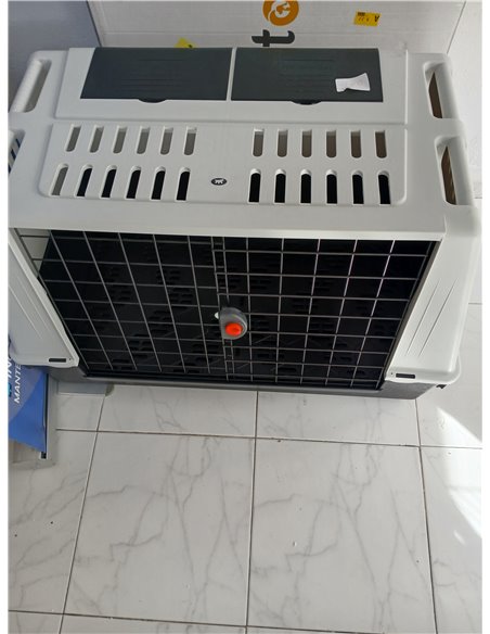 Ferplast Transportín Perro Coche, Atlas Car 100, Puerta Corredera Doble con Cerradura de Seguridad, Alfombrilla de Drenaje inclu
