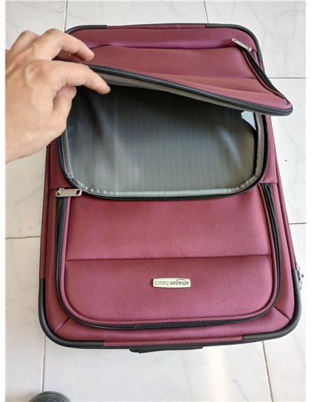Amazon Basics Juego de Equipaje Blando de 2 Piezas, Maleta de Mano Expandible (58 cm) y Bolsa de Mano (25 cm), Ligero, 100% Poli