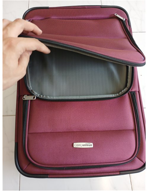 Amazon Basics Juego de Equipaje Blando de 2 Piezas, Maleta de Mano Expandible (58 cm) y Bolsa de Mano (25 cm), Ligero, 100% Poli