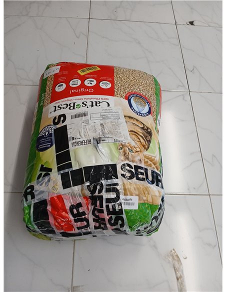Cat's Best EcoPlus 40L (17.2 kg) Cat Litter for Cats up to 7 Weeks of Use, Biodegradable Organic Plant Fibre Litter