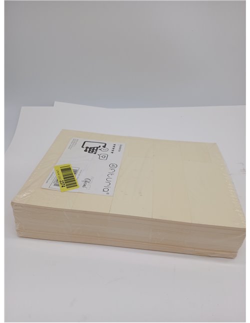 Pack 250 Cartulinas Color Crema Tamaño A4 180g