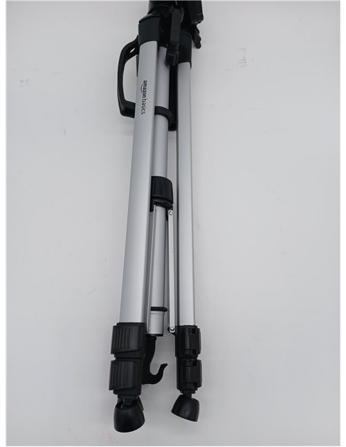 Amazon Basics Trípode para Cámara de 152cm/60in, Ligero, con Bolsa, Altura Ajustable, para Cámaras Réflex Digitales, Negro