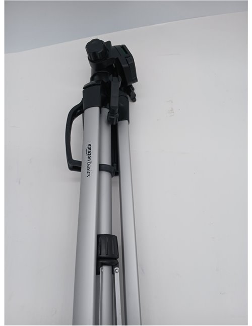 Amazon Basics Trípode para Cámara de 152cm/60in, Ligero, con Bolsa, Altura Ajustable, para Cámaras Réflex Digitales, Negro