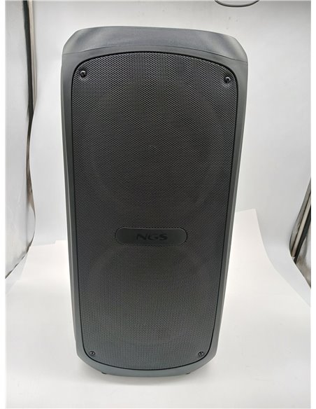 NGS Wild Temper - Altavoz Portátil Bluetooth 5.3, 200W TWS Luces LED RGB, USB/AUX IN, Doble Entrada Micrófono, Recargable de 7.4