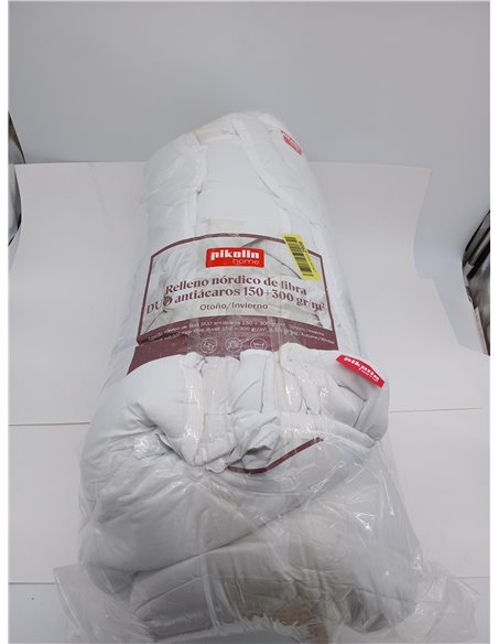 PIKOLIN Home – Duvet 135 x 200 cm – Duo 4 Seasons 150 + 300 g Soft and Breathable Fibre – Filling for All Year Round, Easy Wash,