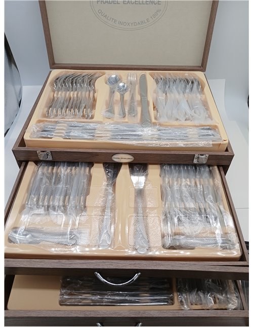 Pradel Excellence D635C-113 - Cubertería combinada, Acero inoxidable, Color Plata
