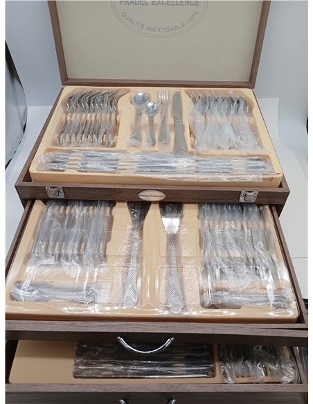 Pradel Excellence D635C-113 - Cubertería combinada, Acero inoxidable, Color Plata