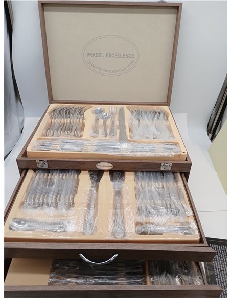 Pradel Excellence D635C-113 - Cubertería combinada, Acero inoxidable, Color Plata