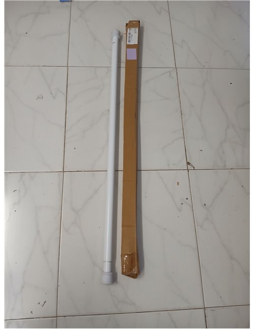 GARDINIA Barra de metal para cortinas, Extensible, Montaje sin tornillos ni taladros, Diámetro23/26 mm, Longitud 90-140 cm cm, B