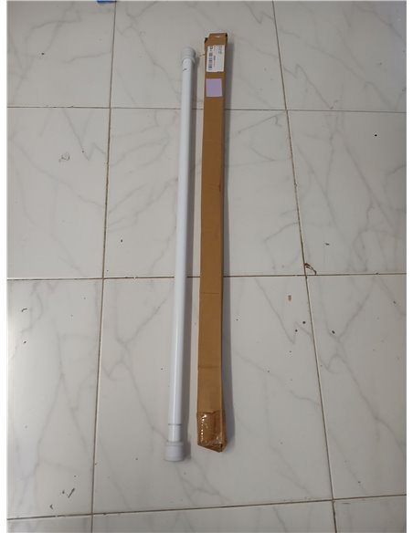 GARDINIA Barra de metal para cortinas, Extensible, Montaje sin tornillos ni taladros, Diámetro23/26 mm, Longitud 90-140 cm cm, B