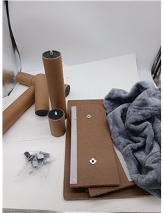 lionto Escalera para mascotas, Escalera para gatos, Escalera para perros, 46 x 36 x 34 cm, Gris claro 2