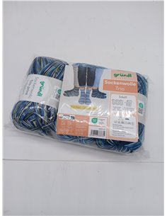 Gründl Juego de 3 ovillos de 100 g de hilo para calcetines (75% lana virgen (superwash), 25% poliamida) + instrucciones (idioma 