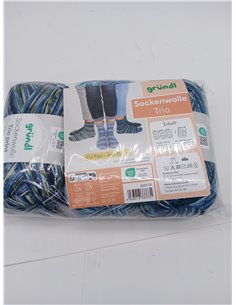 Gründl Juego de 3 ovillos de 100 g de hilo para calcetines (75% lana virgen (superwash), 25% poliamida) + instrucciones (idioma  2