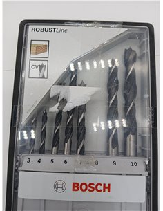 Bosch 2 607 010 533 - Set de 8 brocas helicoidales para madera Robust Line 2