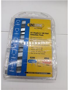 TACWISE 1627 Selección de Grapas Tipo 140 en Varios Tamaños y Clavos Tipo 180 (18G)/10 mm, Galvanizado 2