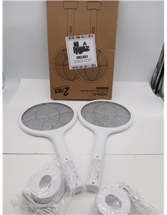 YISSVIC Raqueta Matamoscas Electrica 2 en 1 4000V Mata Mosquitos Electrico USB Recargable 1500mAh- Blanco 2