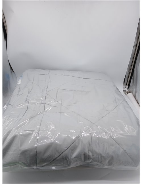 WAVVE Edredón Acolchado 240x260 cm, Edredon Cama 180/200, Relleno Nórdico 300 gr/m² en 100% Microfibra (260x240 cm, Gris Claro)