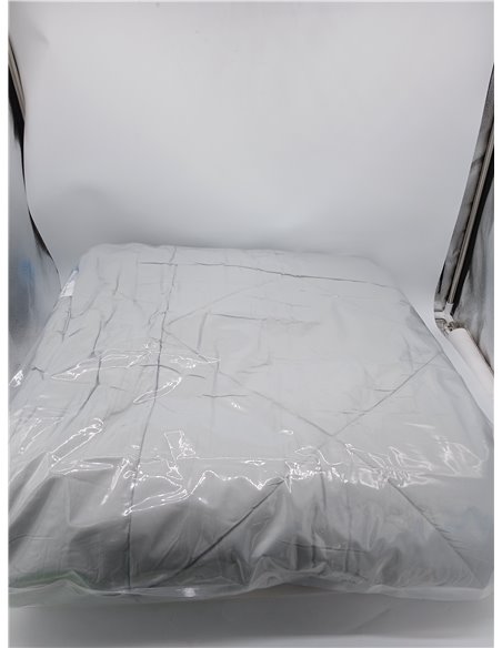 WAVVE Edredón Acolchado 240x260 cm, Edredon Cama 180/200, Relleno Nórdico 300 gr/m² en 100% Microfibra (260x240 cm, Gris Claro)
