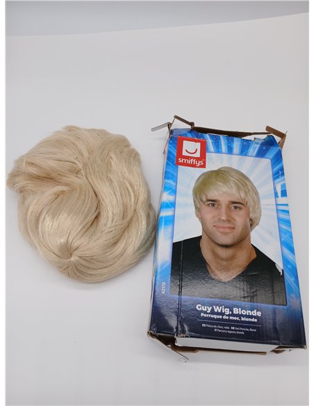 Smiffys Peluca de chico, rubia, corta Halloween, Carnaval