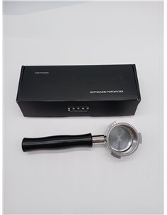Espresso,Soporte para tamiz sin fondo (51 mm, soporte de filtro sin fondo con acero inoxidable, mango de aluminio anodizado 2