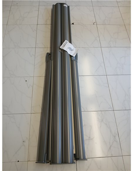 SONGMICS 2 x 6 m, Alto x Largo, Toldo Lateral para Balcón, Patio, Terraza y Jardín, Montaje en el Suelo, Protección de Privacida