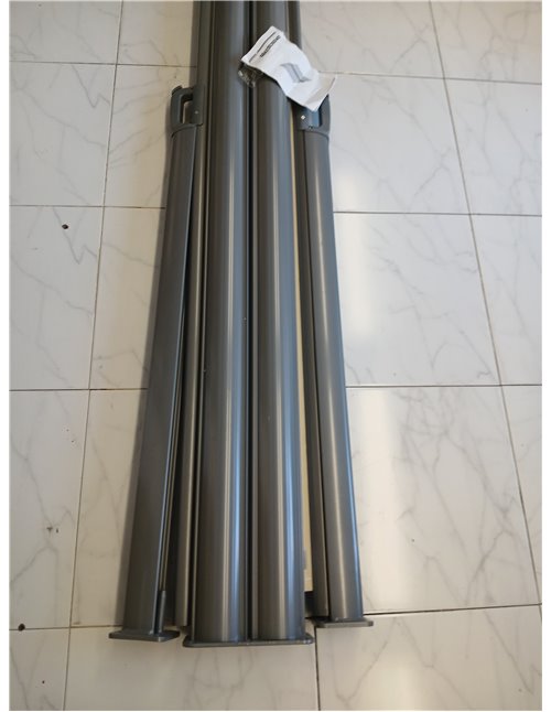 SONGMICS 2 x 6 m, Alto x Largo, Toldo Lateral para Balcón, Patio, Terraza y Jardín, Montaje en el Suelo, Protección de Privacida