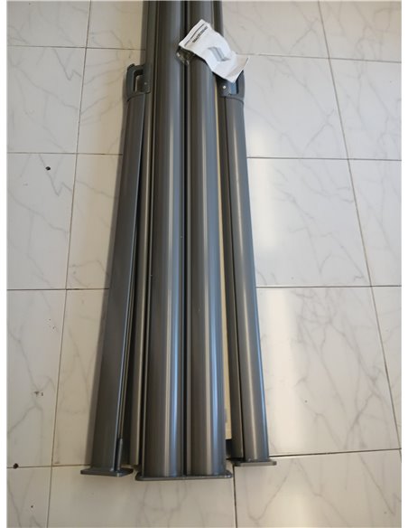 SONGMICS 2 x 6 m, Alto x Largo, Toldo Lateral para Balcón, Patio, Terraza y Jardín, Montaje en el Suelo, Protección de Privacida