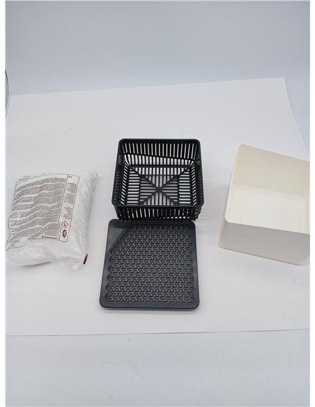 WENKO Deshumidificador Mod Cube, 1000 g, para habitaciones de hasta 80 m³, previene moho y malos olores, sin electricidad, silen