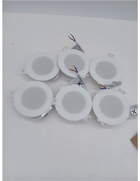 B.K.Licht - Juego de 6 focos empotrables LED 230V luz plana, blanco neutro, 3W 330lm c/u, LED Spot, focos de techo, 68mm, 90x28m