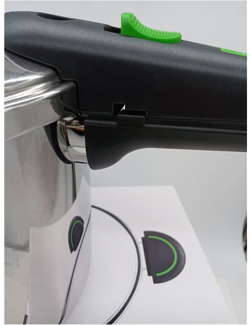 MONIX Presto Olla a presión, 7 litros, acero inoxidable 18/10, apto para todo tipo de cocina incluida inducción