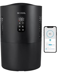 Be Cool Purificador de aire 2 en 1 y humidificador con función de esterilización UV, filtro evaporativo, 3 niveles de humedad, i