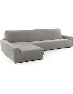 FAVERTI® Super Elastic Chaise Longue Cover Left Arm (Front View) | NOVELE Model | Light Grey | Jacquard Fabric Quality Protector