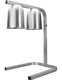Lacor - 69061 - Lámpara Calentamiento Infrarojos Doble, Mantiene calientes los platos, cubetas, Altura regulable entre 39 y 53 c