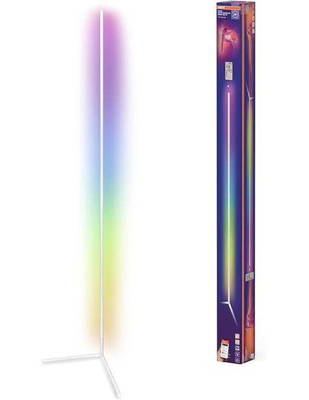 OSRAM - Lámpara de pie (2000 mm, 20 W, RGBW, 2700-6500 K, WiFi, mando a distancia, blanco, luz ambiental