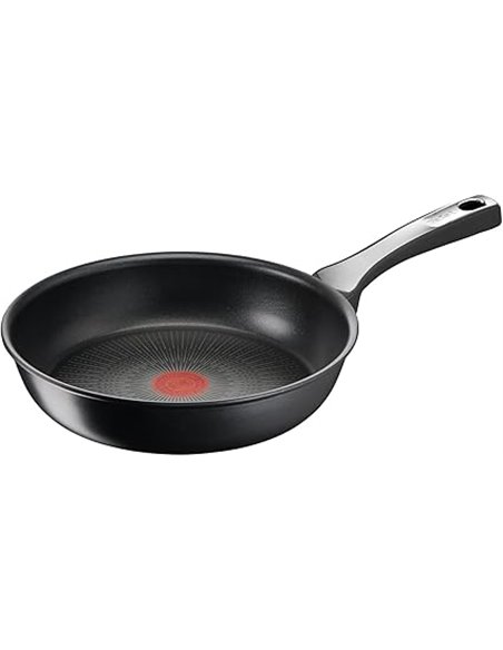 Tefal Unlimited On - Sartén de 28 cm, Apto inducción, antiadherente, revestimiento titanio, Thermo-signal, apto lavavajillas y h
