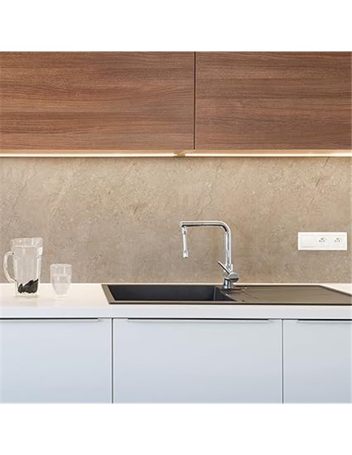 CREARREDA Kitchen Splash Guard Panel Wall Sticker 100% Made in Italy with Non-Toxic Ink and Waterproof Adhesive Vinyl Kitchen an