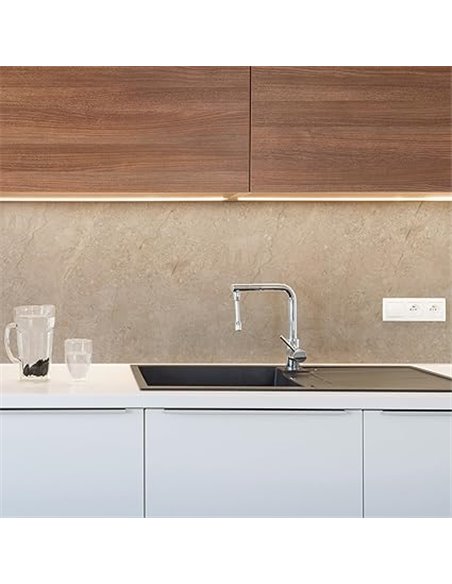 CREARREDA Kitchen Splash Guard Panel Wall Sticker 100% Made in Italy with Non-Toxic Ink and Waterproof Adhesive Vinyl Kitchen an