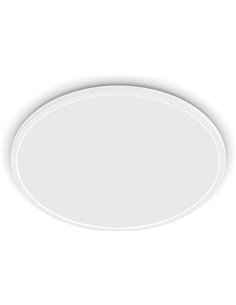 Philips - Plafón Philips Superslim, lámpara LED de techo funcional, color blanco, luz blanca cálida regulable, 27K - 22W