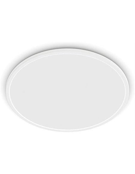 Philips - Plafón Philips Superslim, lámpara LED de techo funcional, color blanco, luz blanca cálida regulable, 27K - 22W