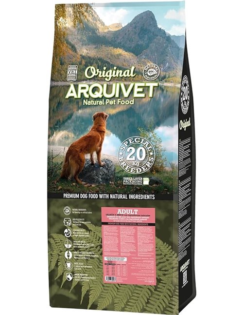 Arquivet Original Adult - Adult Dog Food - Salmon and Rice - Dog Food - Dry Dog Food - Dog Food - Healthy Food - 20 kg