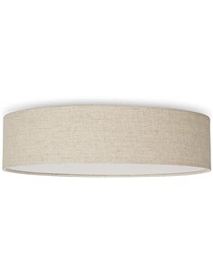 Smartwares IDE-60059 Lámpara de techo, pantalla de tela de 40 cm de diámetro, tres apliques con casquillos E14, compatible con b