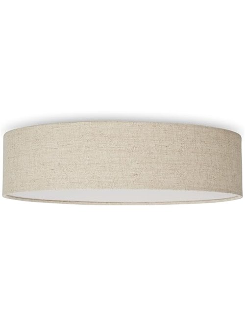 Smartwares IDE-60059 Lámpara de techo, pantalla de tela de 40 cm de diámetro, tres apliques con casquillos E14, compatible con b