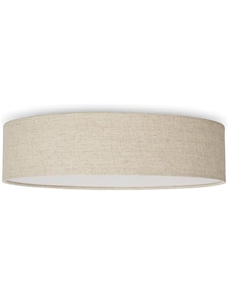 Smartwares IDE-60059 Lámpara de techo, pantalla de tela de 40 cm de diámetro, tres apliques con casquillos E14, compatible con b