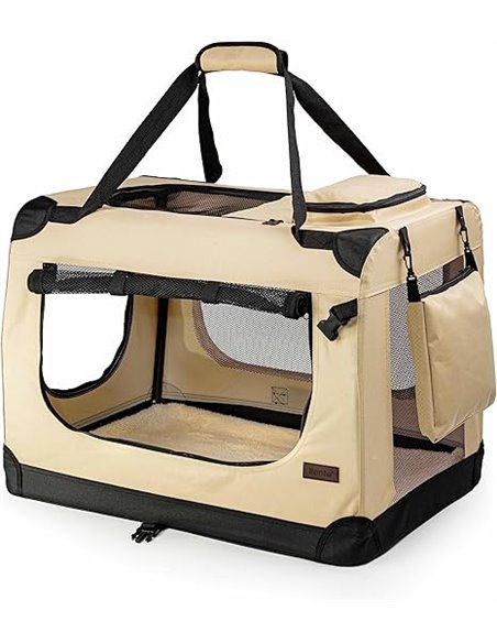 lionto Transportín para Perros Bolsa transportín para Perros Transportín Plegable Autobox Bolsa para Animales pequeños, (3XL) 10