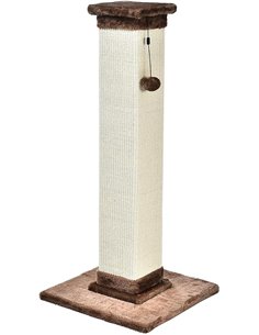 Amazon Basics Rascador para gatos de interior, resistente, con suelo de alfombra, alto y grande 90 cm, color marrón