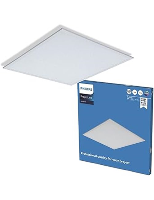 Philips - Panel LED empotrable ProjectLine 36W, Luz blanca natural 4000k, 3200 lm, 59.5 cm X 59.5 cm